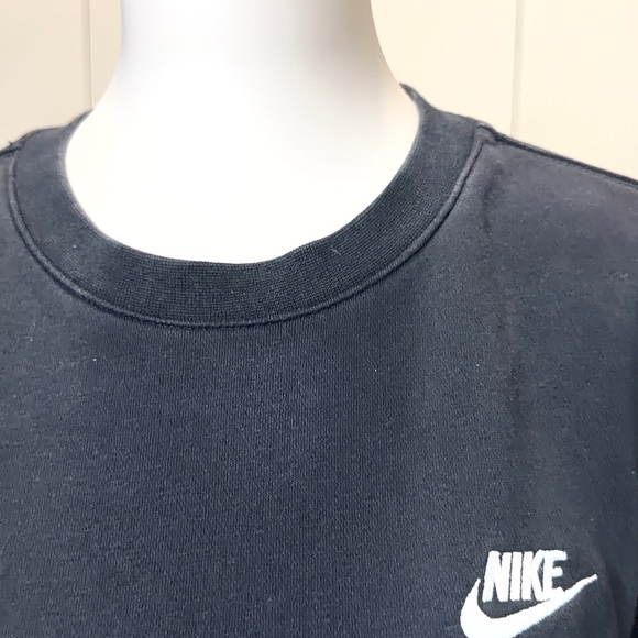 Nike Charcoal Crewneck with White Logo - Picture 2 of 7